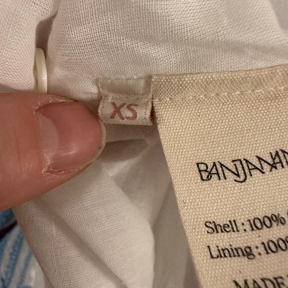 Banjanan Maxi Dress Women's Folk Floral Sky Bird Print Long Sleeve V Neck XS - Picture 7 of 10